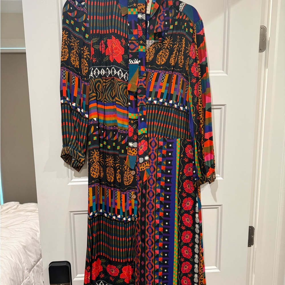 Farm Rio Multicolor Patterned Women's Dress - Picture 4 of 4